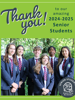 Thank You to our Senior Students