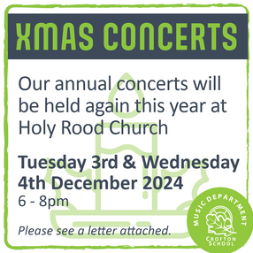 Early Christmas Concert letter