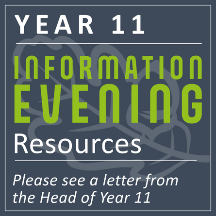 Year 11 Information Evening Resources