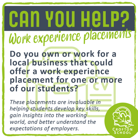 Can you help us with work experience placements?
