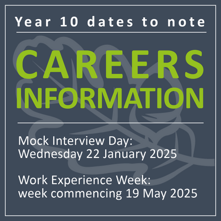 Important information regarding Year 10 Careers programme