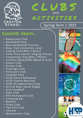 Spring Term Clubs