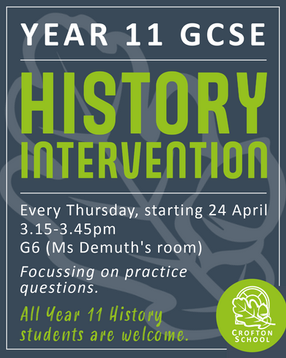 Year 11 GCSE History Intervention