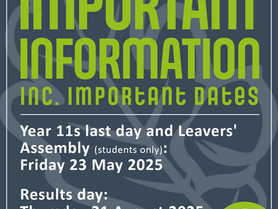 Year 11 Important Information and Dates