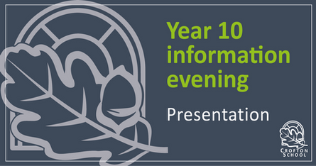 Year 10 information evening - presentation